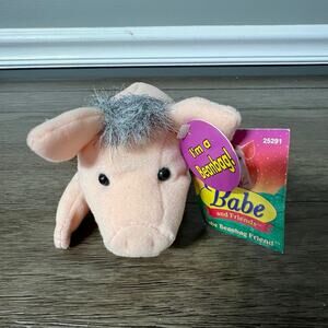 Vintage 1998 Equity Toys Babe and Friends Plush‎ Pig With Swing Tag